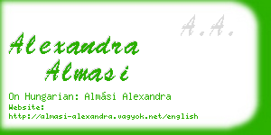 alexandra almasi business card